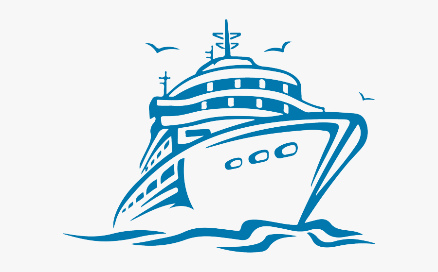 Black And White Cruise Ship Clipart, Transparent Clipart