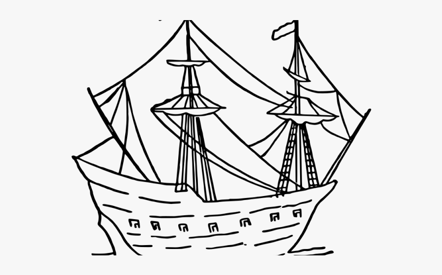Caravel Drawing, Transparent Clipart