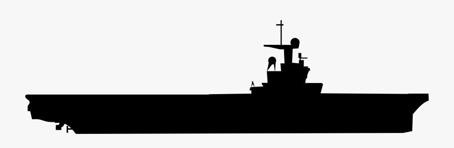 Aircraft Carrier Silhouette Airplane Navy - Aircraft Carrier Silhouette Clip Art, Transparent Clipart