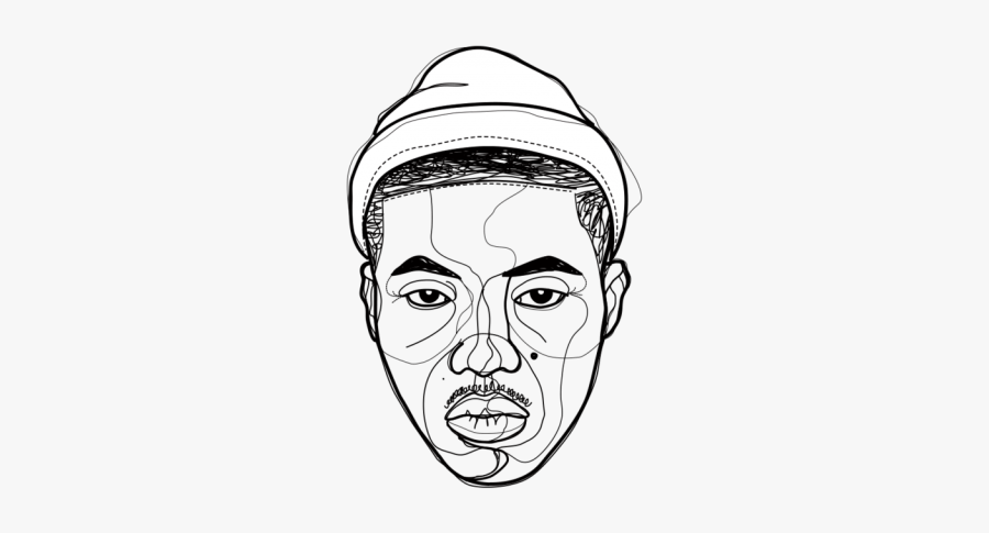 Rappers Drawing Black And White Image Transparent Png, Transparent Clipart
