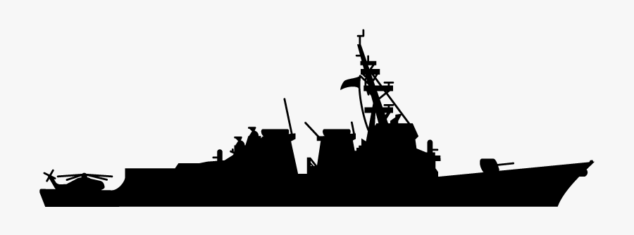 Navy Clipart Destroyer Navy - Coast Guard Cutter Silhouette, Transparent Clipart
