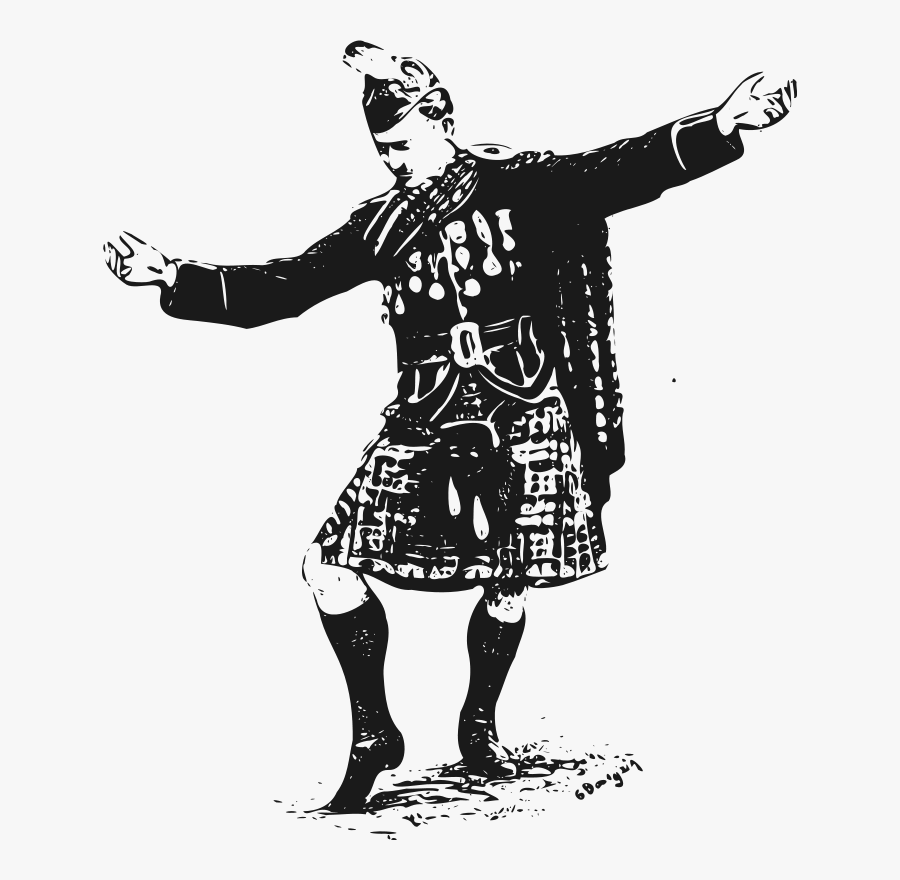 Highlander - Kilt Clipart Black And White, Transparent Clipart