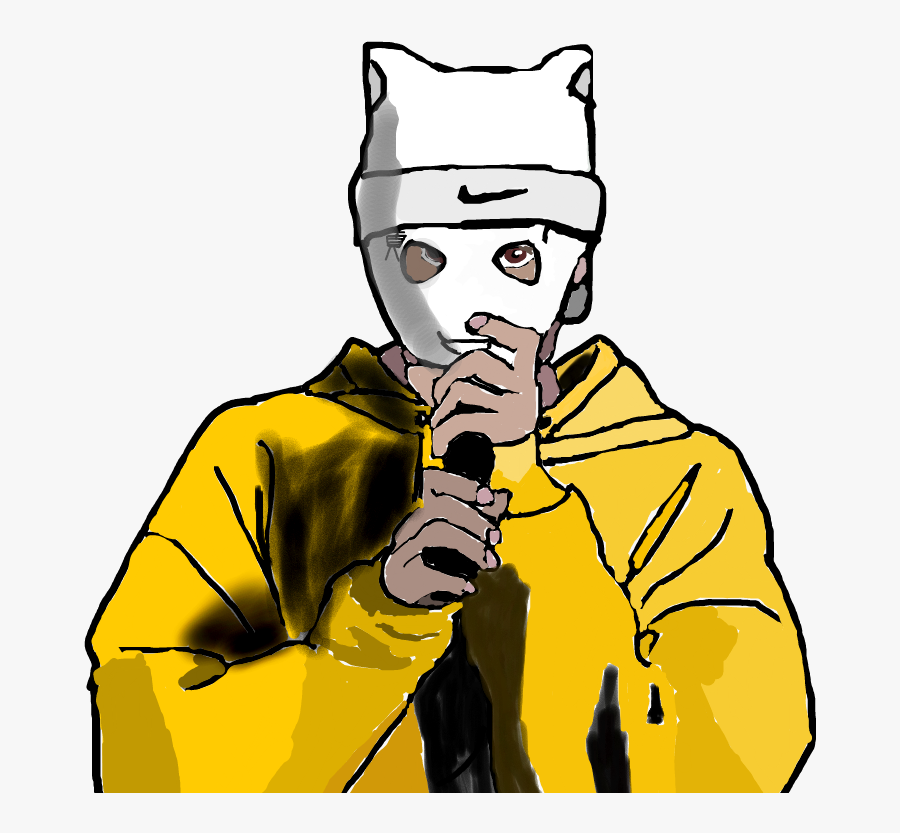 #cro #drawing #selfmade #artist #rapper #mask #challenge - Cro Drawing, Transparent Clipart
