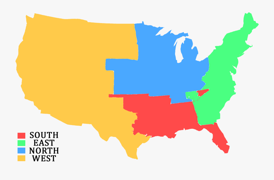 Transparent United States Map Clipart - United States Map Transparent Background, Transparent Clipart