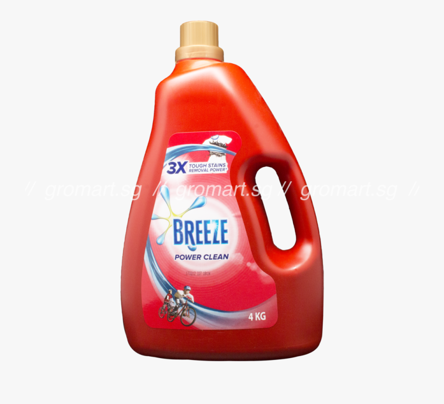 Breeze Power Clean Liquid Detergent 4kg - Breeze Detergent, Transparent Clipart