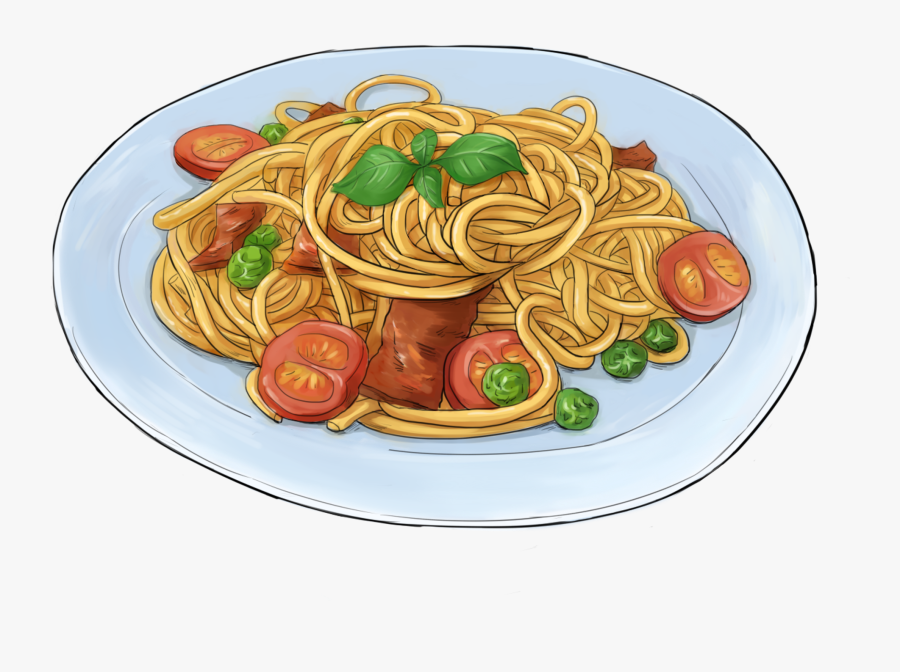 Spaghetti Aglio E Olio - Fried Noodles Cartoon, Transparent Clipart