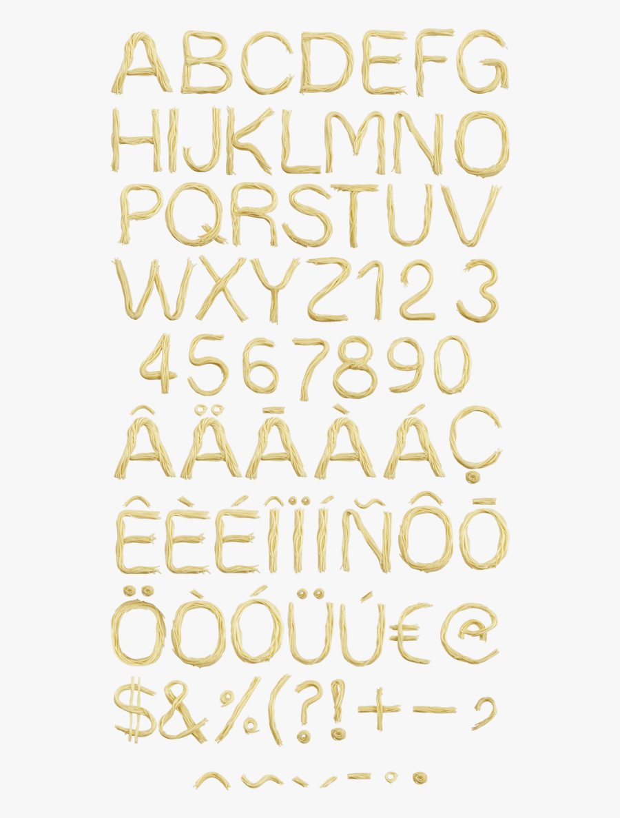 Clip Art Pasta Font - Style, Transparent Clipart