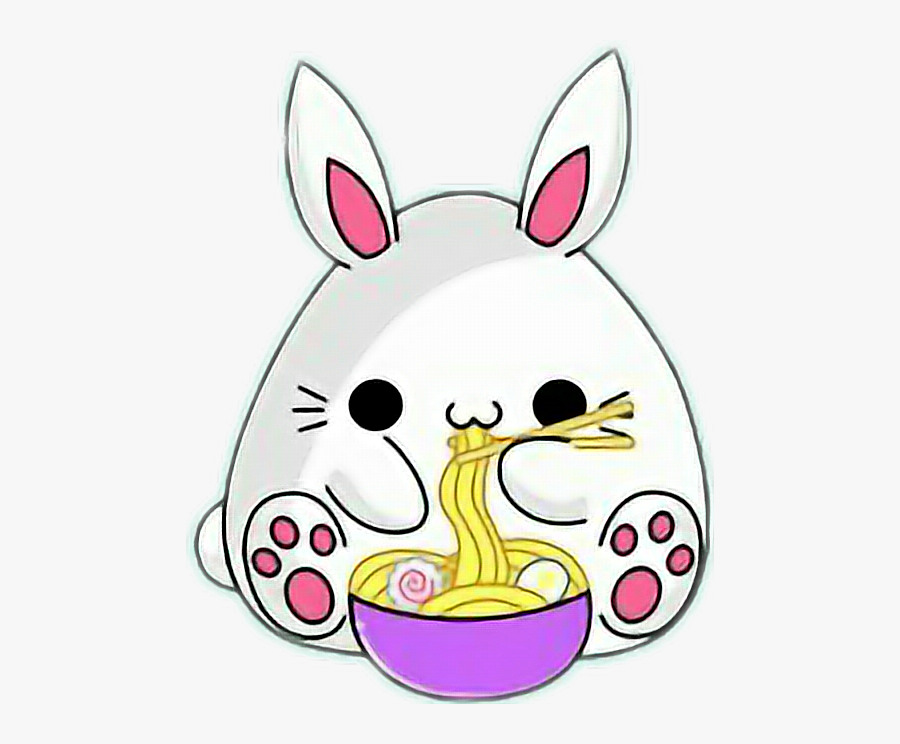 #cute #bunny #spaghetti #kawaii - Animated Cute Bunny Gif, Transparent Clipart