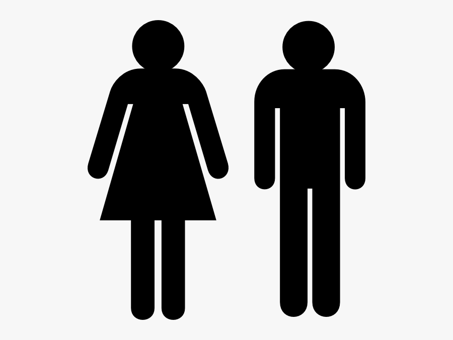 Male And Female Toilet Signs, Transparent Clipart