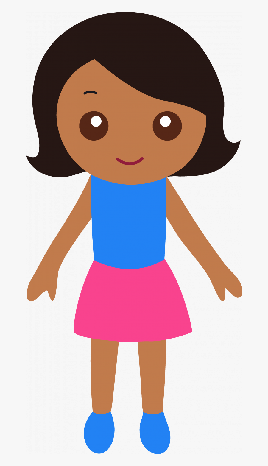 Clip Art Girl Black And White - Clip Art Of A Girl, Transparent Clipart