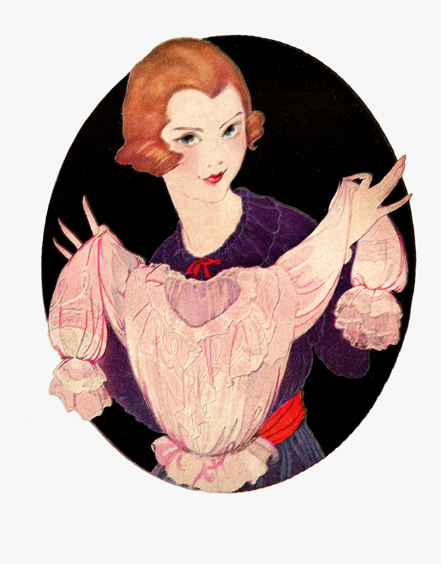 Antique Illustration Women, Transparent Clipart