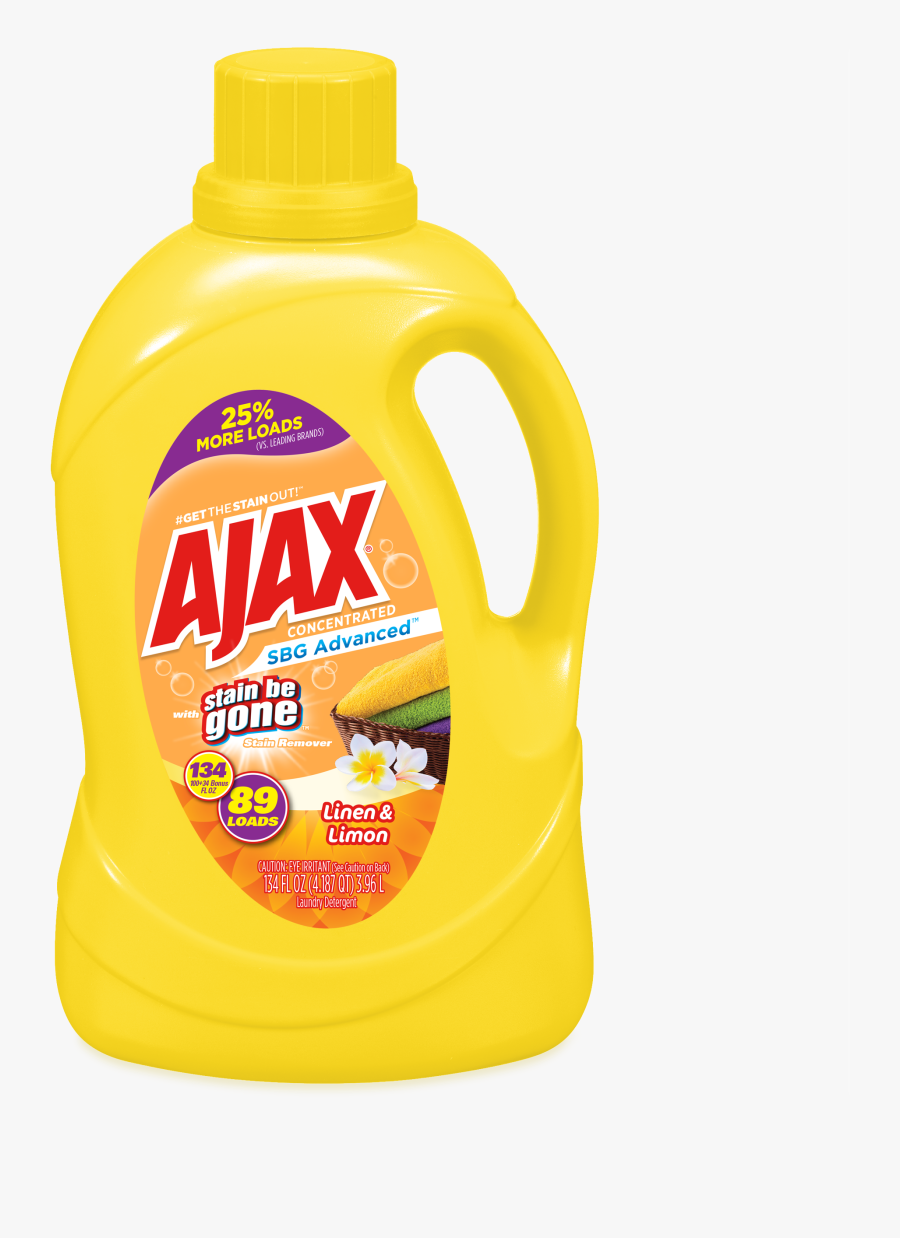 Ajax Stain Be Gone Advanced Liquid Laundry Detergent - Ajax Laundry Detergent, Transparent Clipart