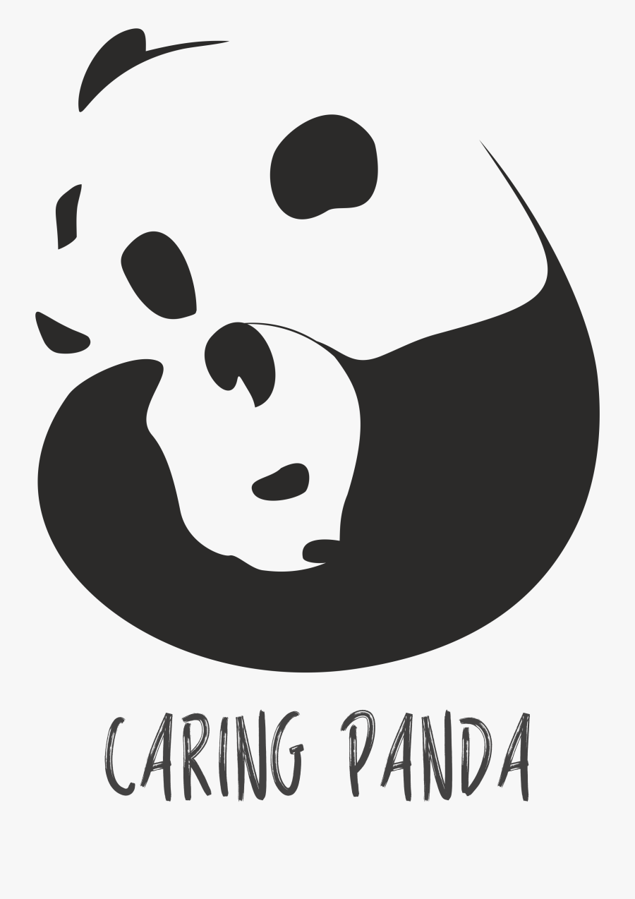 Caring Panda, Transparent Clipart
