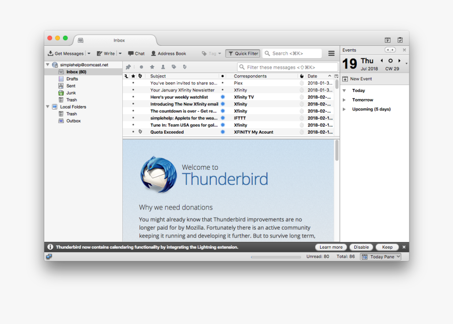 Thunderbird Will Load All Of Your Messages Which Can - Thunderbird Icon, Transparent Clipart