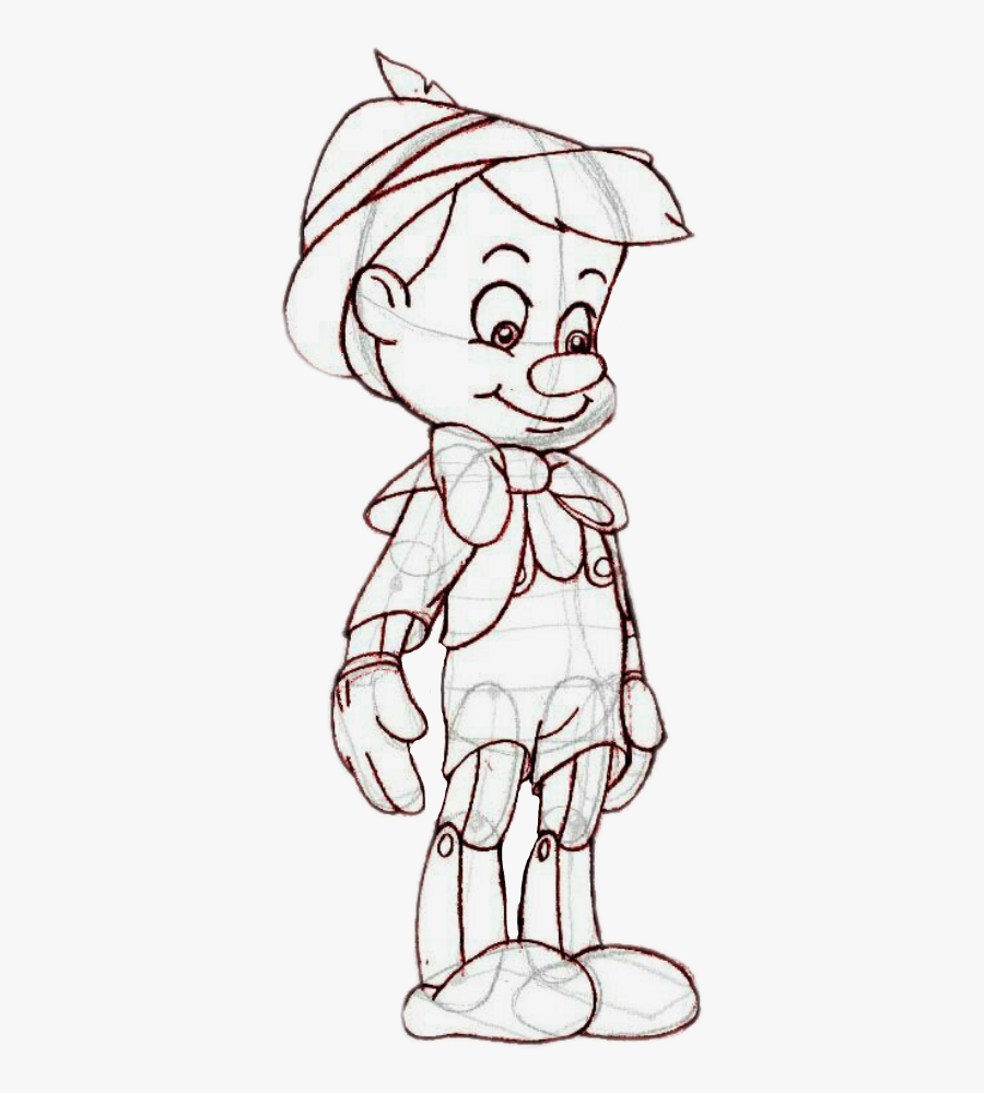 Transparent Pinocchio Nose Png - Pinocchio Disney Drawing, Transparent Clipart