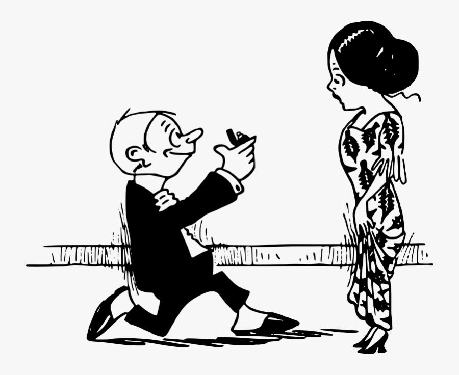 Dibujo De Peticion De Matrimonio, Transparent Clipart