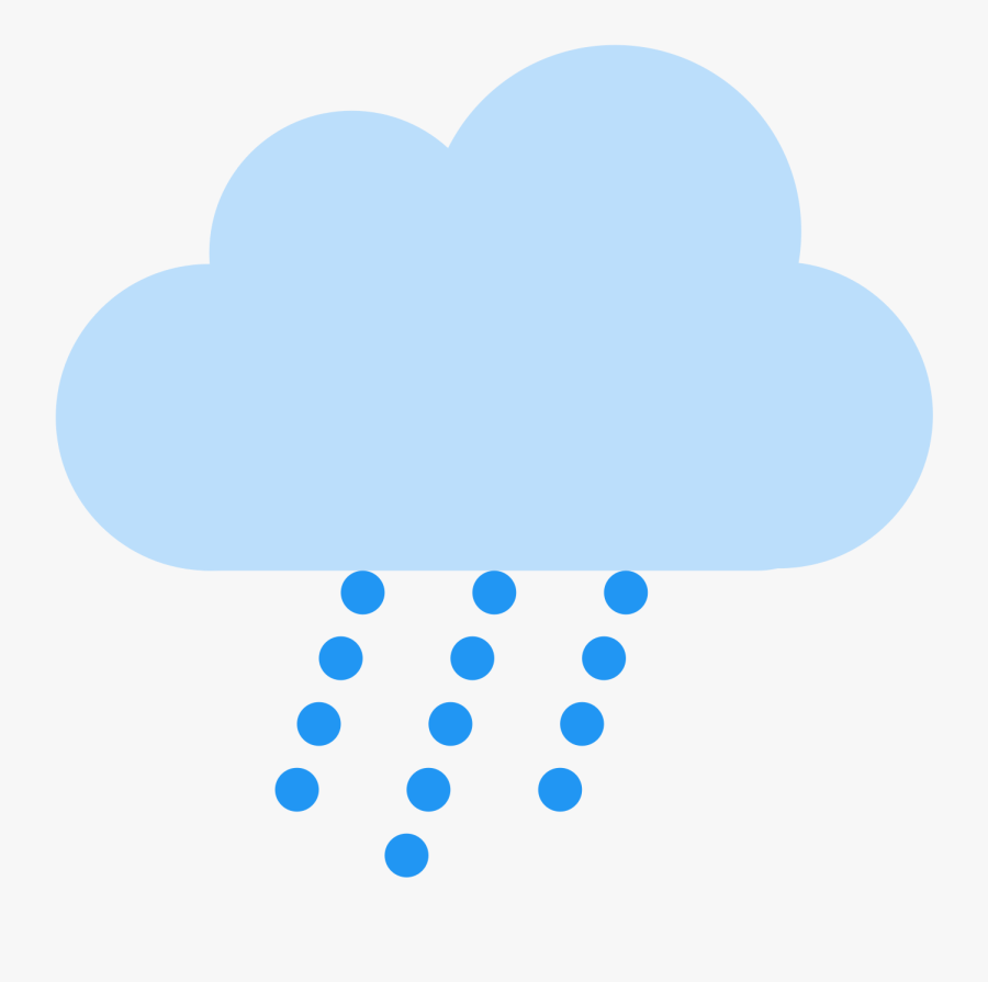 This Icon Is Showing Weather That Is Moderate Rain - Heart, Transparent Clipart