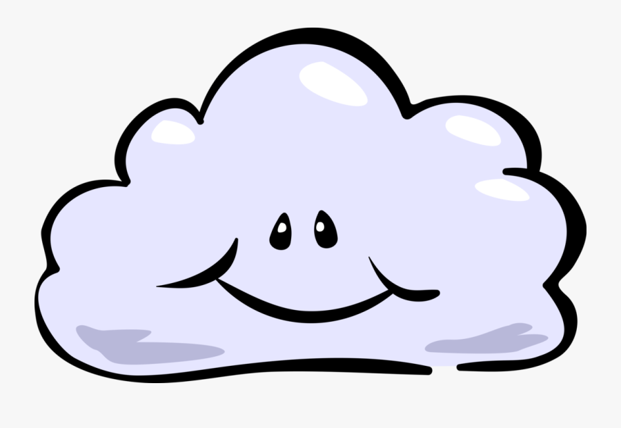 Vector Illustration Of Weather Forecast Happy Cloud - ענן איור, Transparent Clipart