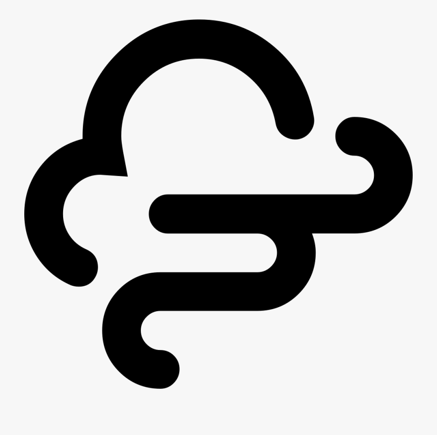 Weather Windy Cloudy Comments - Calligraphy, Transparent Clipart