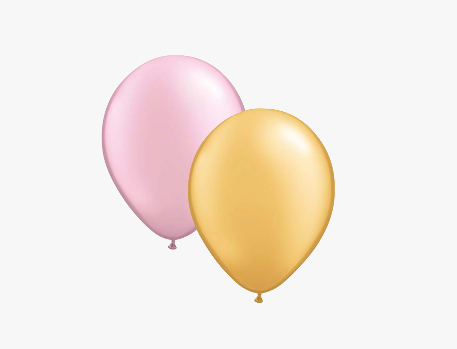 Transparent Gold Balloon Clipart - Gold Pink Balloons Png, Transparent Clipart