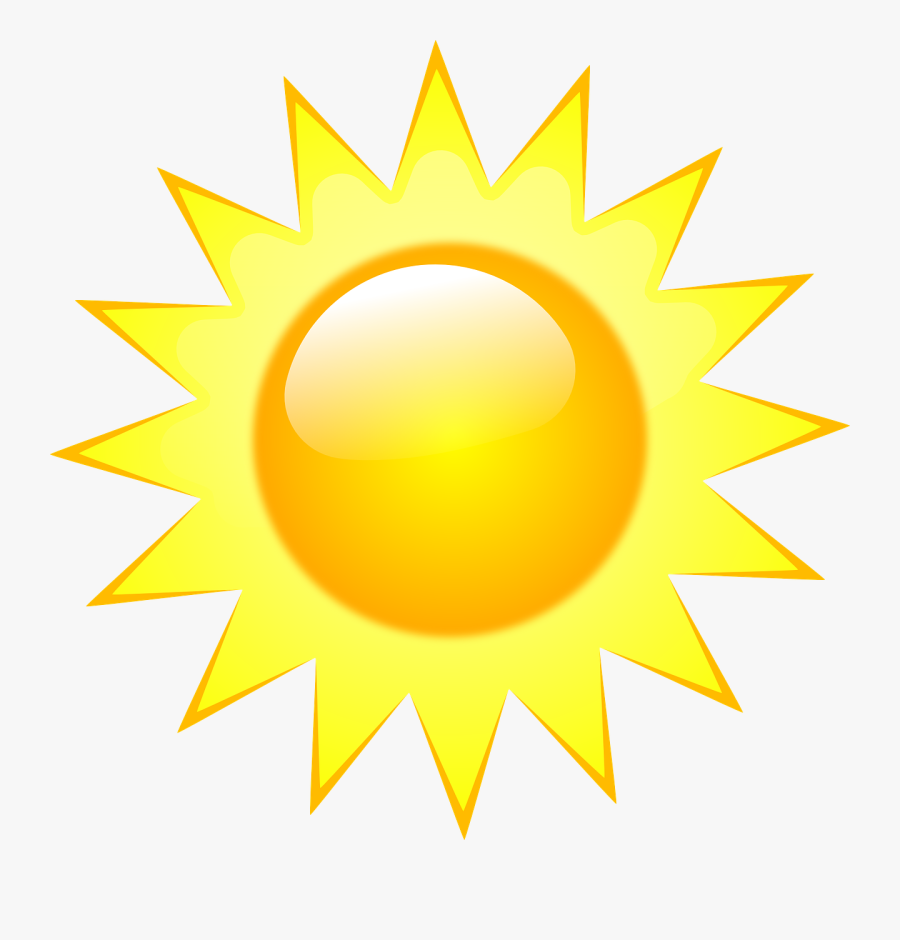 Transparent Sun Vector Png - Weather Forecast Symbols Sunny , Free