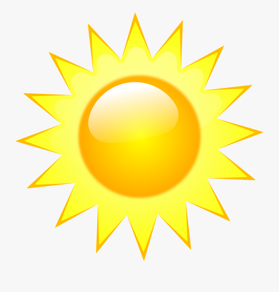 Transparent Sun Vector Png - Weather Forecast Symbols Sunny , Free Transpar...