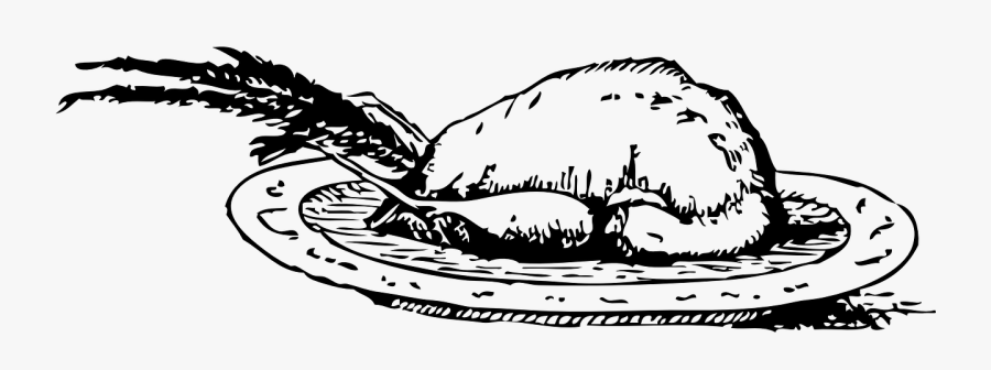 Gambar Makanan Hitam Putih, Transparent Clipart