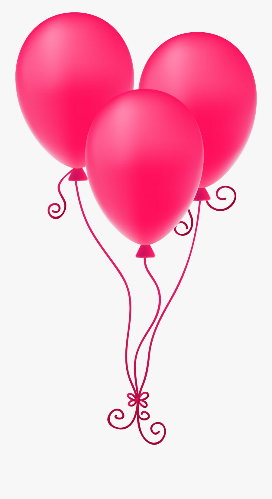 Party-supply - Pink Balloons On Transparent Background, Transparent Clipart