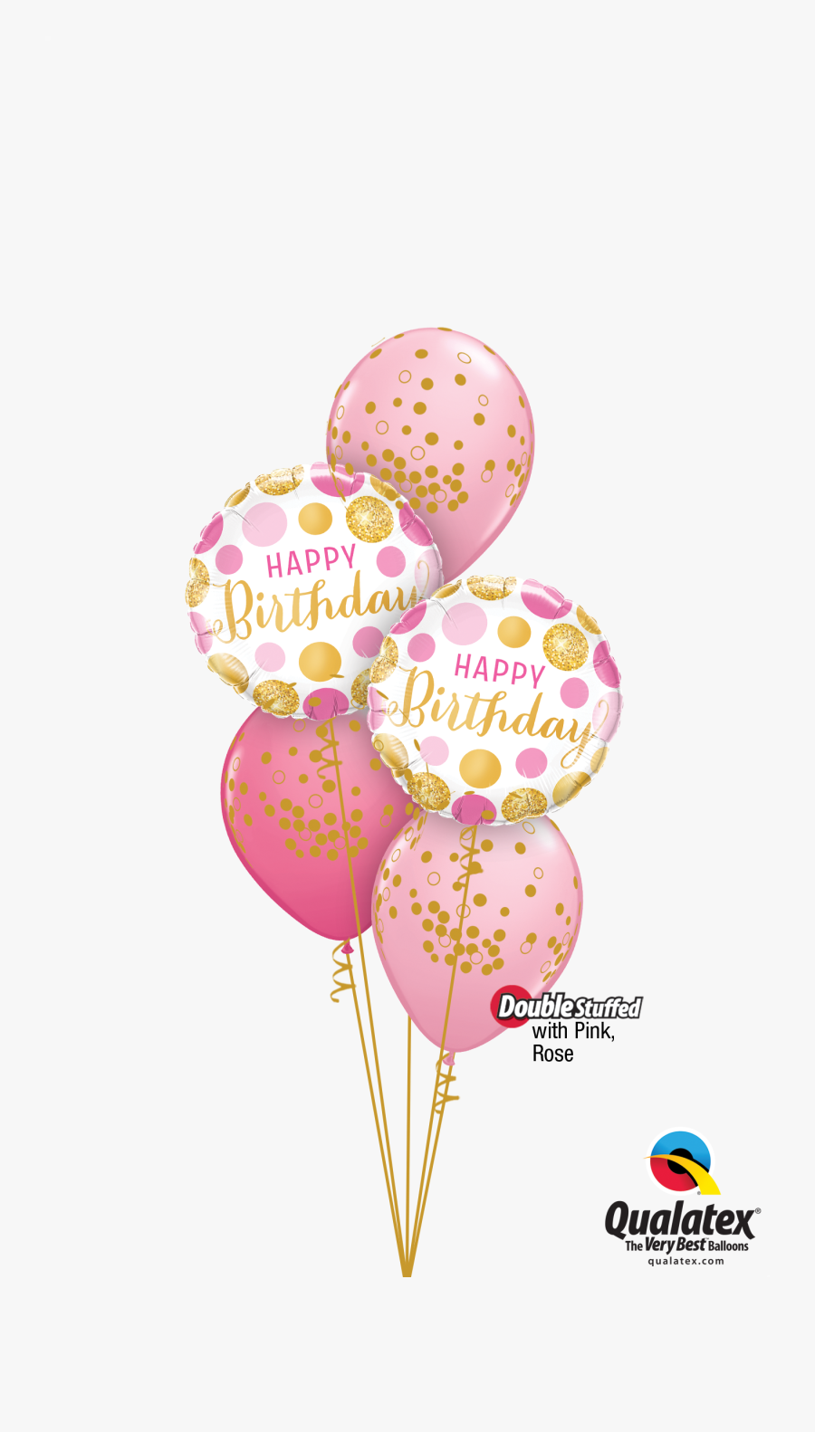 Transparent Confetti Clipart - Birthday Confetti Pink And Gold, Transparent Clipart