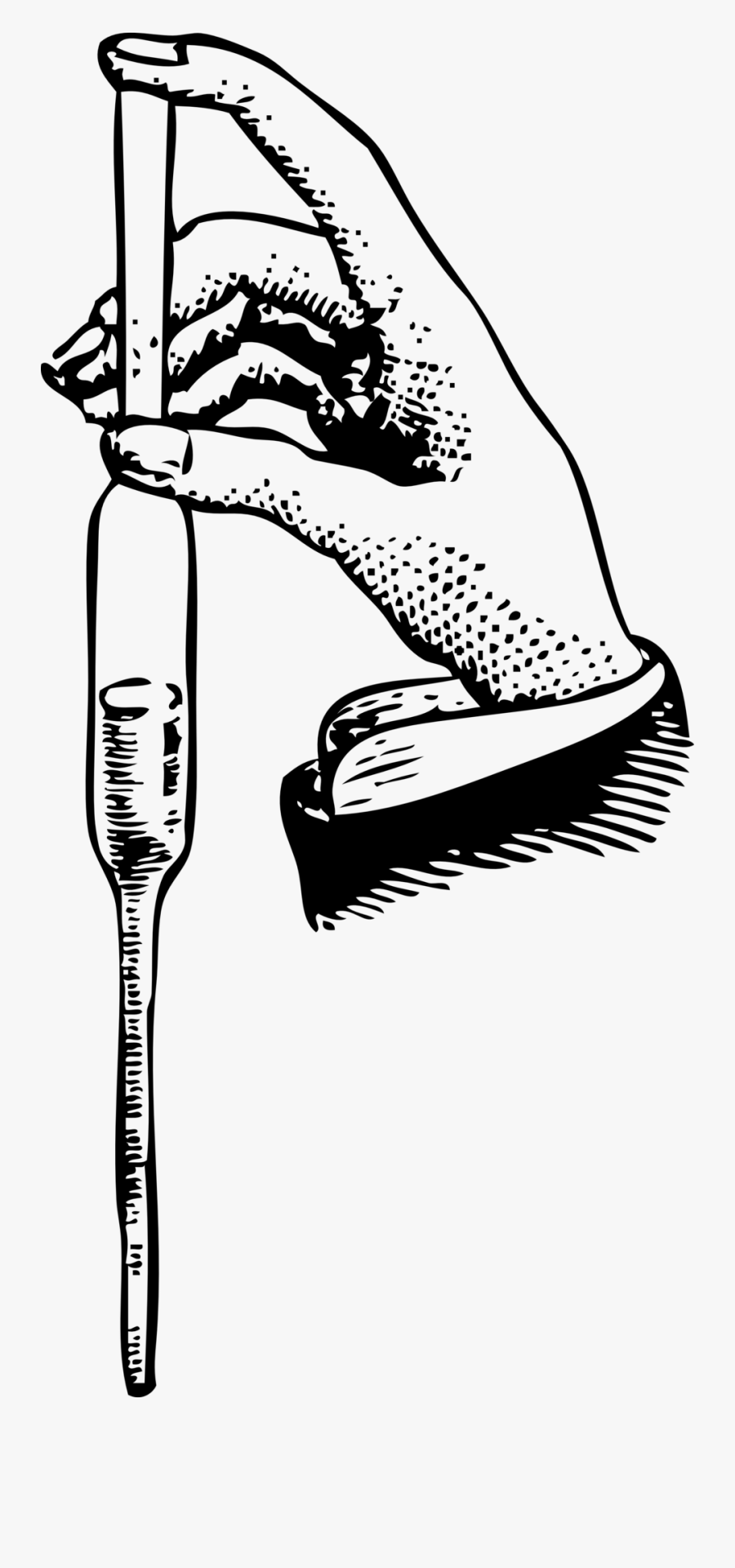 Hand Holding Pipette - Pipette Clipart, Transparent Clipart