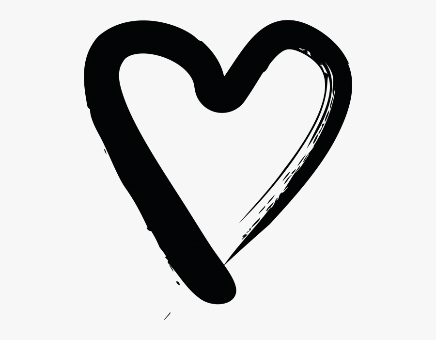 Hand Drawn Heart - Hand Drawn Heart Png Black, Transparent Clipart