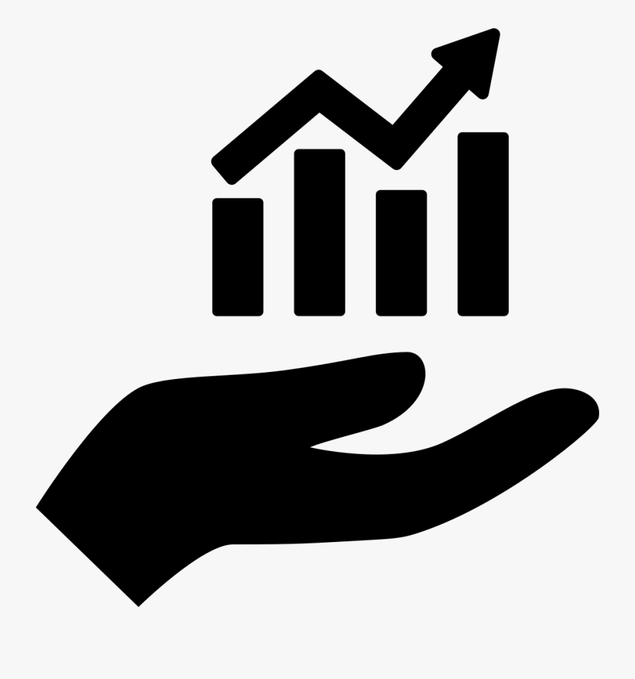 Hand Holding Up A Financial Graph - Hand Holding Up Icon, Transparent Clipart