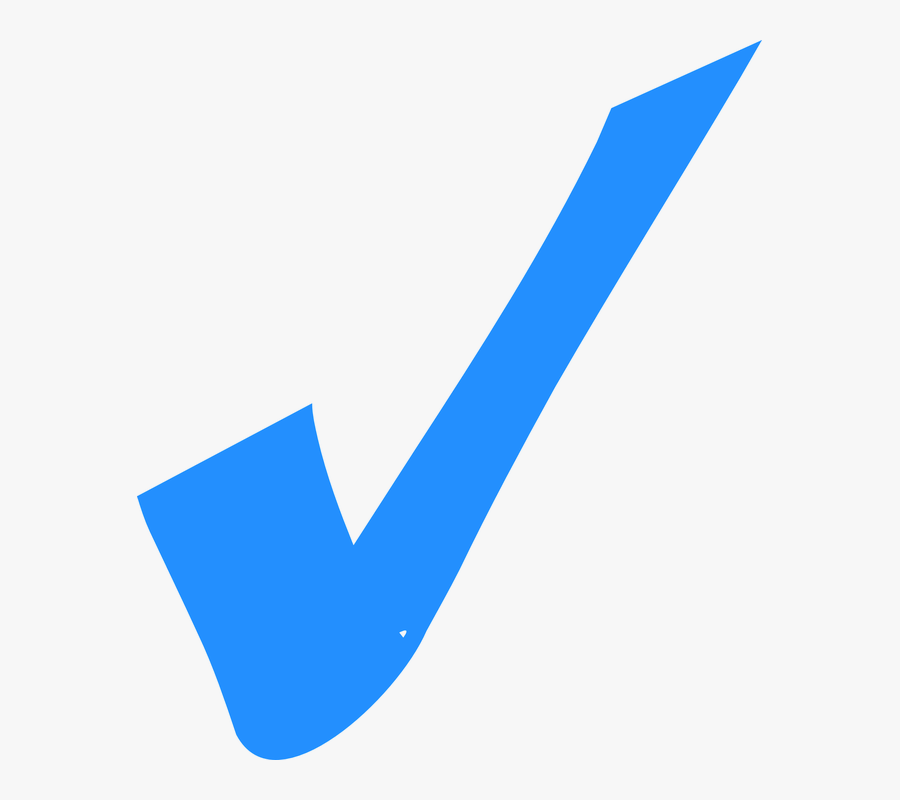 Green Tick Tick Mark Check Correct Choose Accurate - Correct In Blue, Transparent Clipart