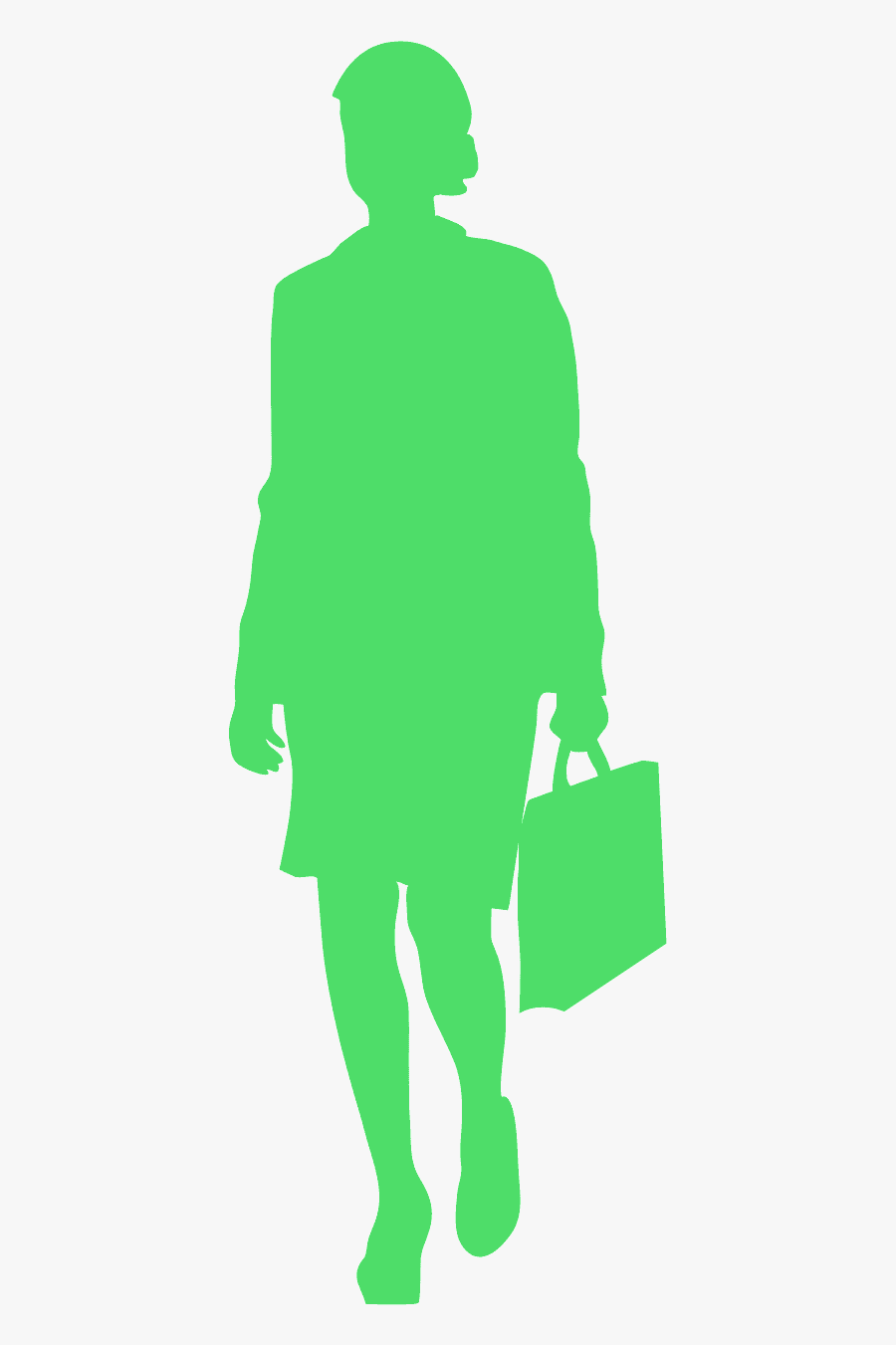 Business Woman Orange Silhouette, Transparent Clipart