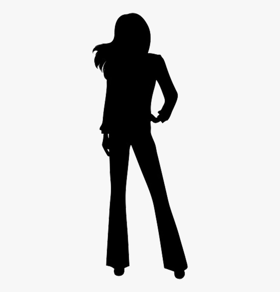 Silhouette Of Woman - Png Woman Standing In Silhouette, Transparent Clipart
