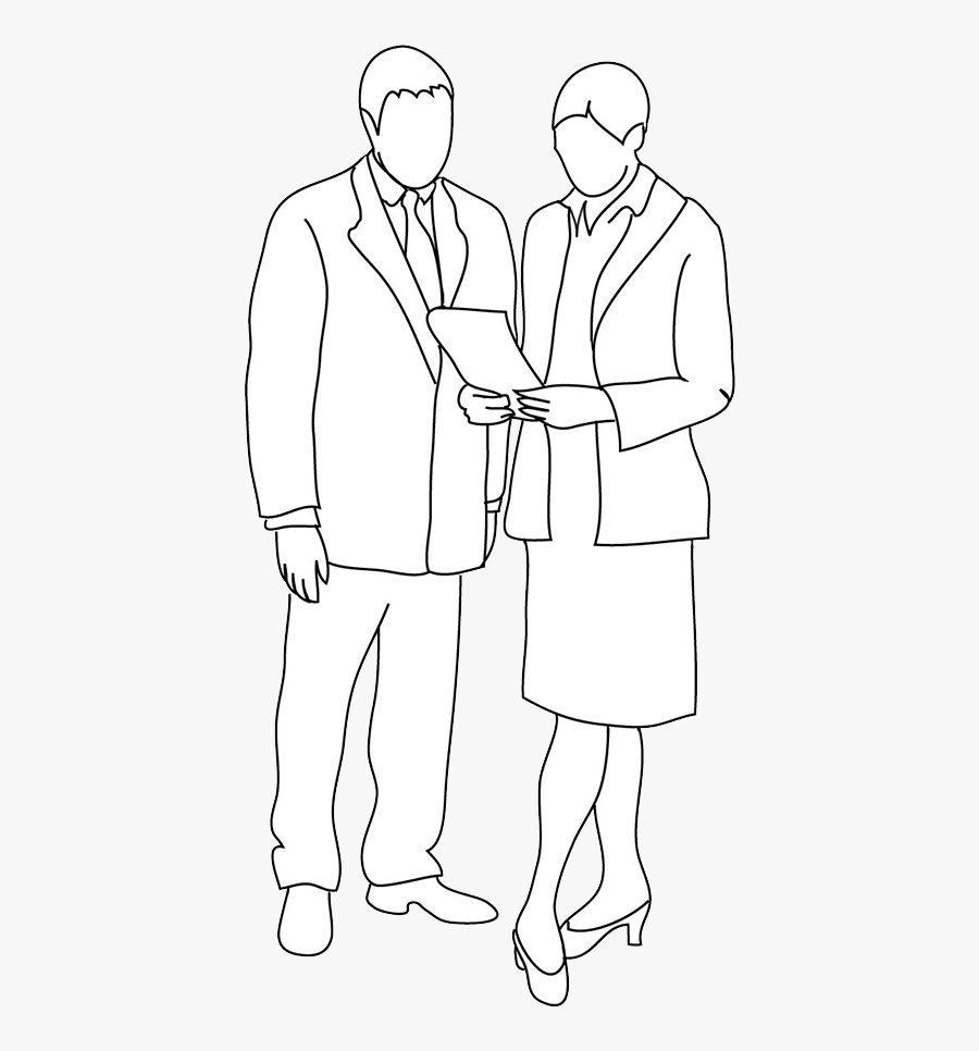 Business Man And Business Woman - Business Man White Silhouette Png, Transparent Clipart