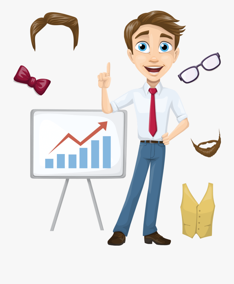 Free Customizable Male Business Character Graphicmama - Animasi Business Png, Transparent Clipart