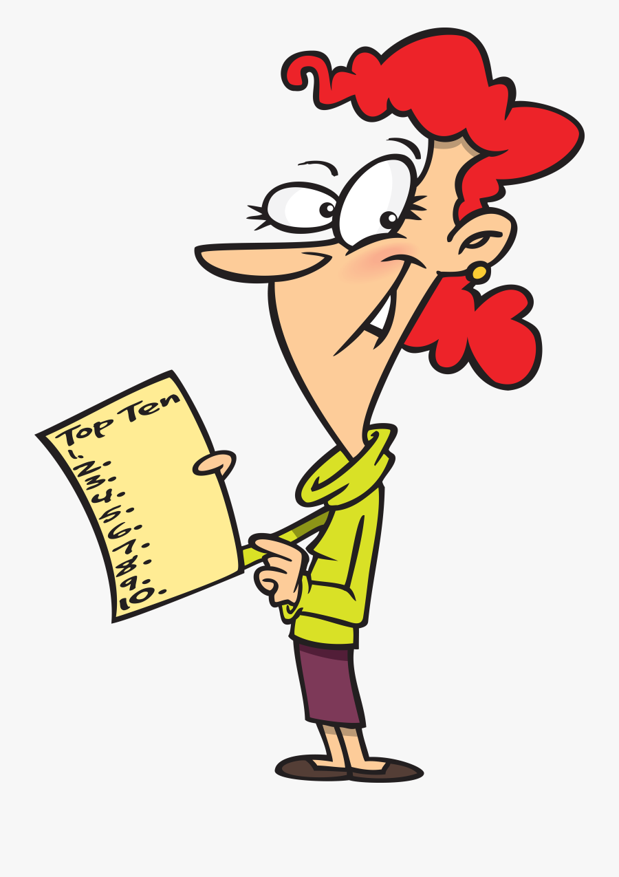 Make Lists Of Things That Are Going To Need To Be Done - Making A List Cartoon, Transparent Clipart