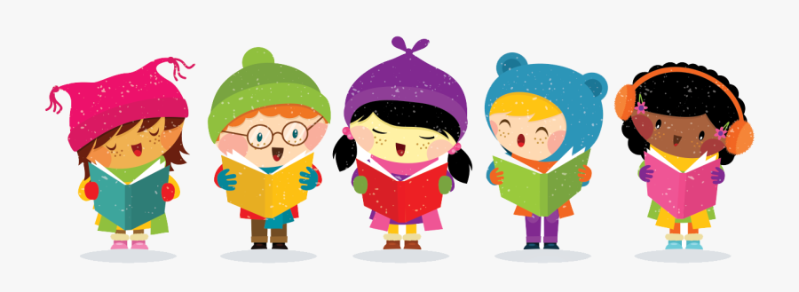 Caroling Children, Transparent Clipart