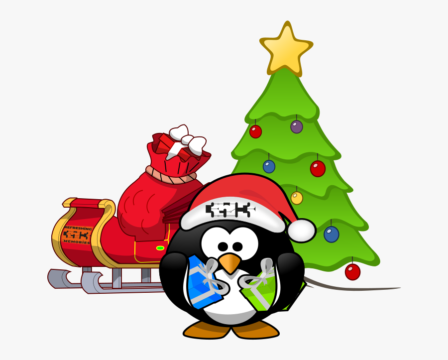 Christmas Tux On - Christmas Tree Images Animated, Transparent Clipart