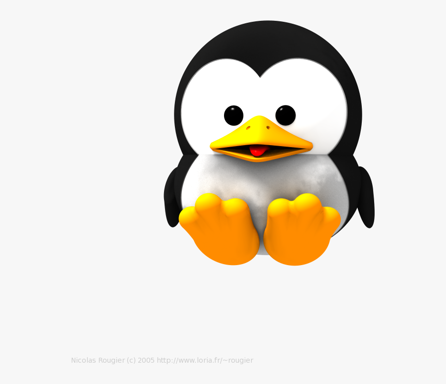 3d Baby Gnu And Tux - 800 X 800 Png, Transparent Clipart