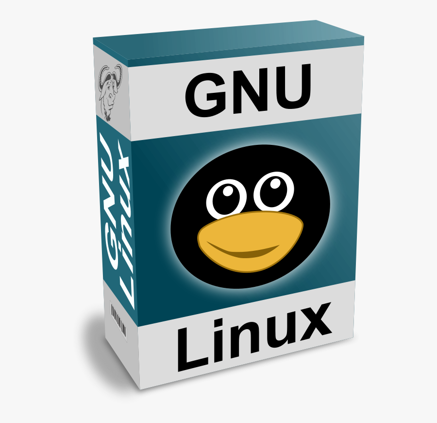 Free Vector Software Carton Box With Gnu - Gnu Linux Png, Transparent Clipart