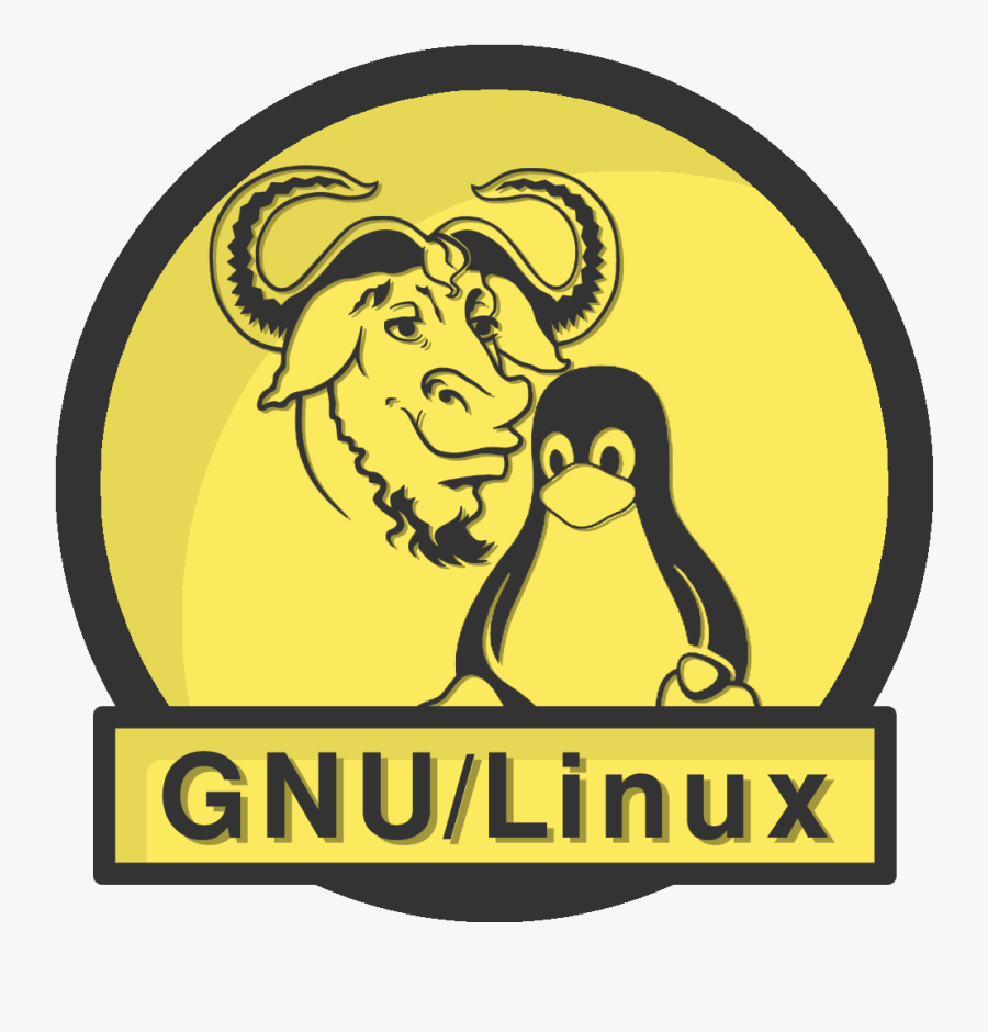 Gnu & Tux - Gnu Linux Logo Png, Transparent Clipart