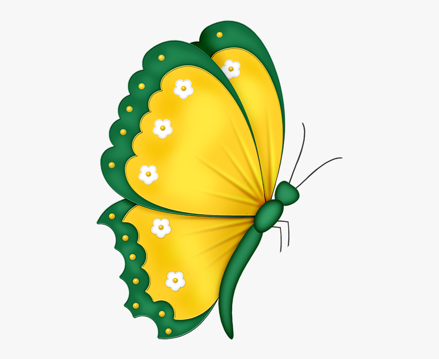 Transparent Flying Paper Png - Cartoon Butterfly Drawing Side View, Transparent Clipart