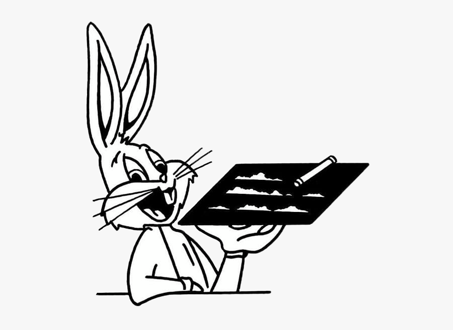 #bugsbunny #cocaine #funny #freetoedit - Bugs Bunny Doing Cocaine, Transparent Clipart