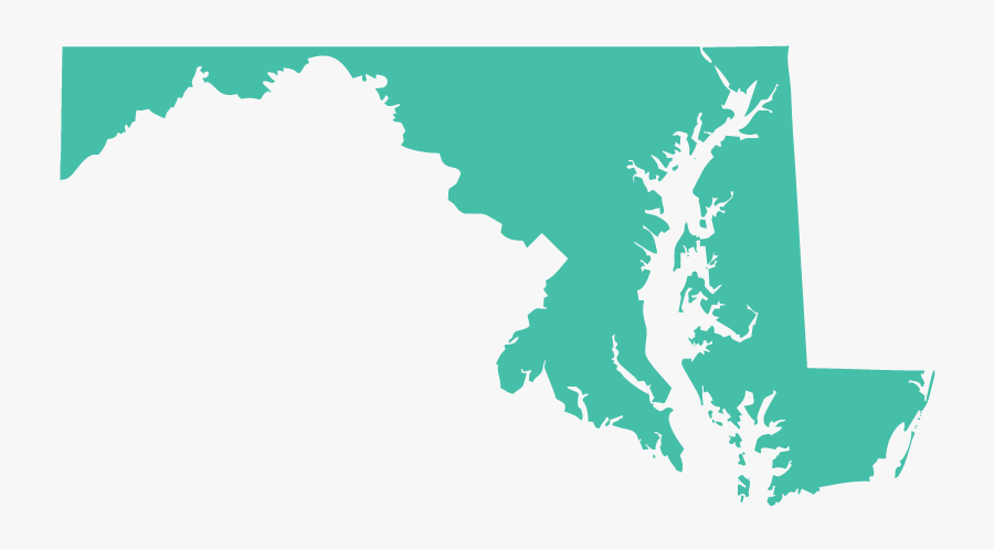 Maryland State Outline - Maryland Vector Map Free, Transparent Clipart