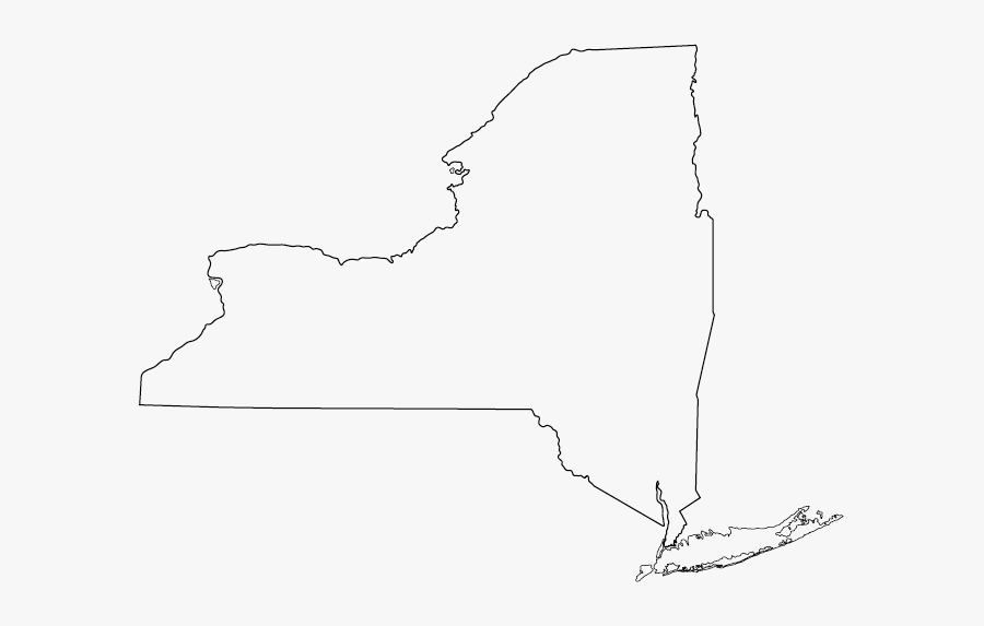 Clip Art New York State Outline Vector New York Map White Free