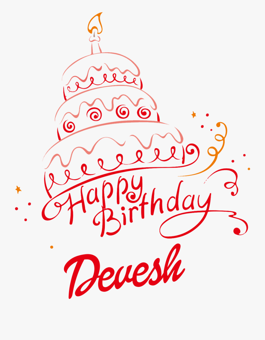 Devesh Birthday - Happy Birthday Rashid Cake, Transparent Clipart
