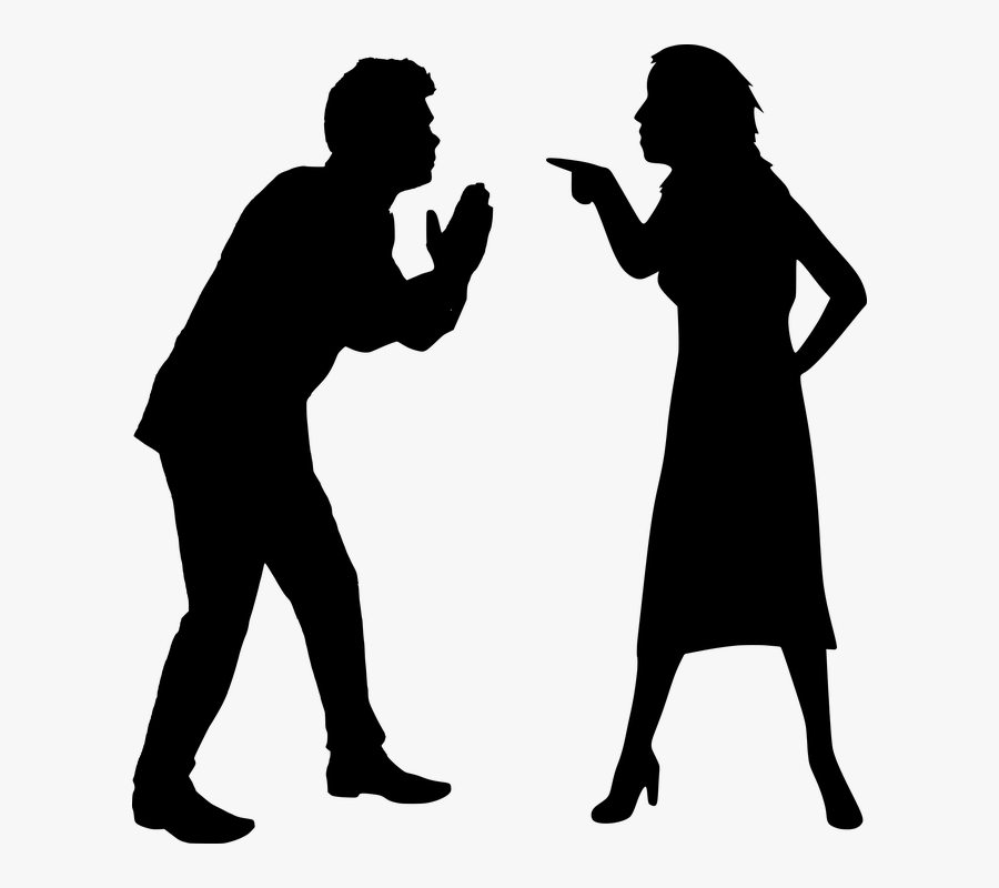 Silhouette Sorry Forgive - Silhouette Of Two People Fighting , Free Transparent Clipart - ClipartKey
