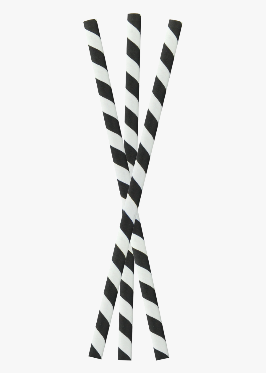 Black Striped Giant Smoothie Paper Straws Coated With - Tights, Transparent Clipart
